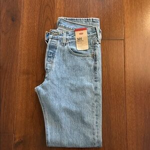Levi's Men's Straight Jeans in Light Blue Denim